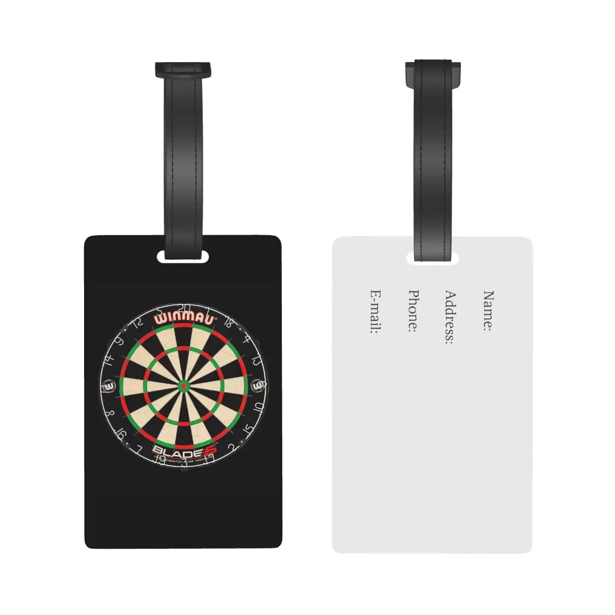 Winmau Blade 5 Dartboard Luggage Tags Suitcase Accessories Travel PVC Cute Baggage Boarding Tag Portable Label Holder ID Name