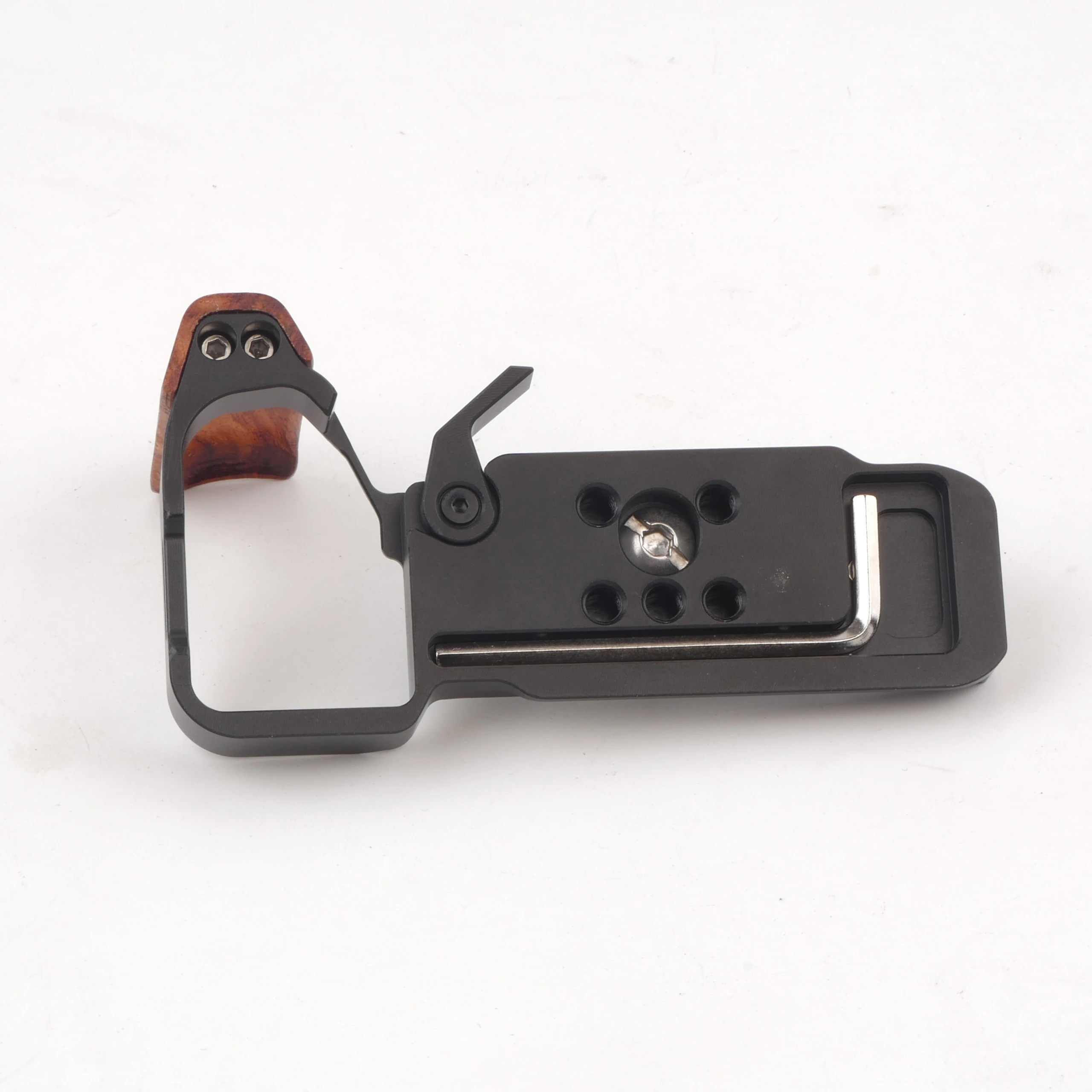 FITTEST Handgreep Houten Handvat Houten Grip L Beugel voor Sony a7C 2 en a7 C R A7CII Camera Arca Statief Beugel Fit RRS LEOFOTO