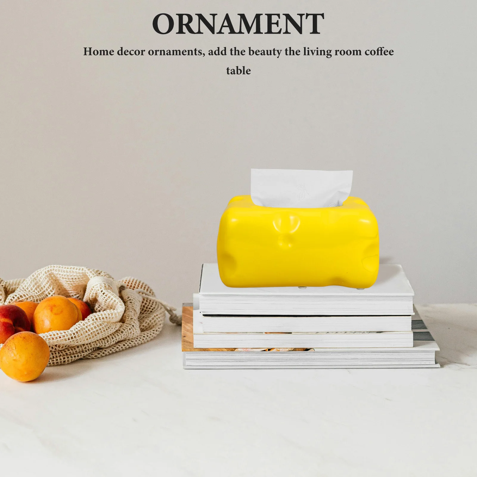 

Ceramic Cheese Tissue Box Holder Decorative Paper Towel Container Multifunctional Napkin Organizer for Living Room Dining Table