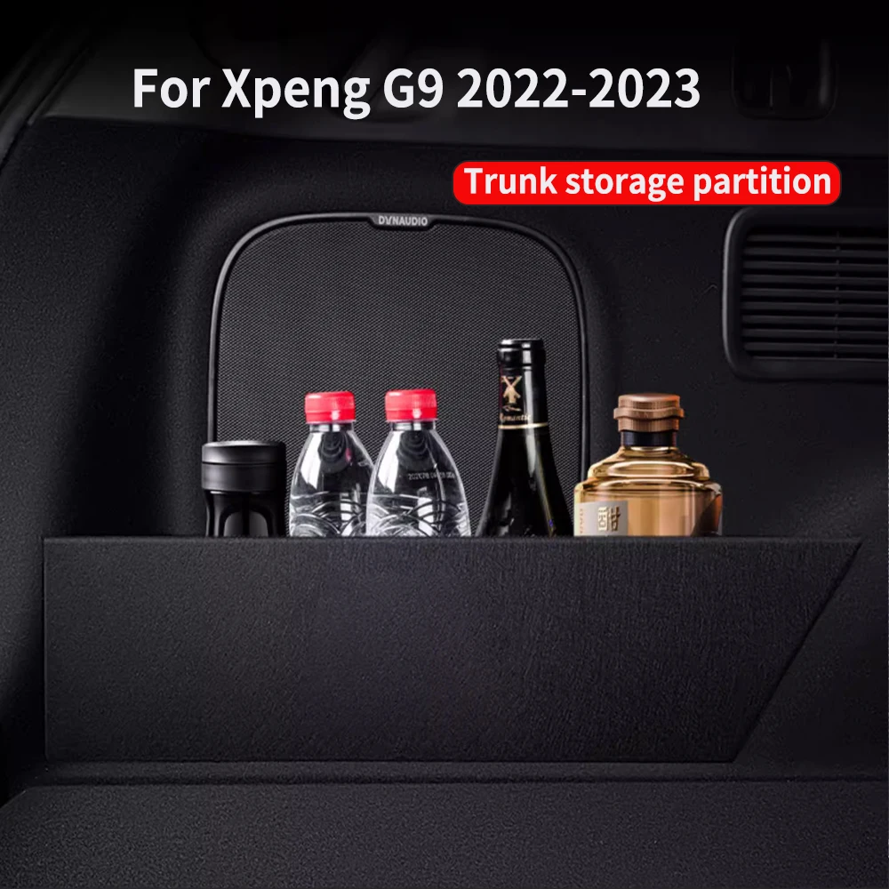 

Подходит для Xpeng G9 2022-2023, перегородка для багажника, внутреннее украшение, автомобильные принадлежности, ящик для хранения и хранения