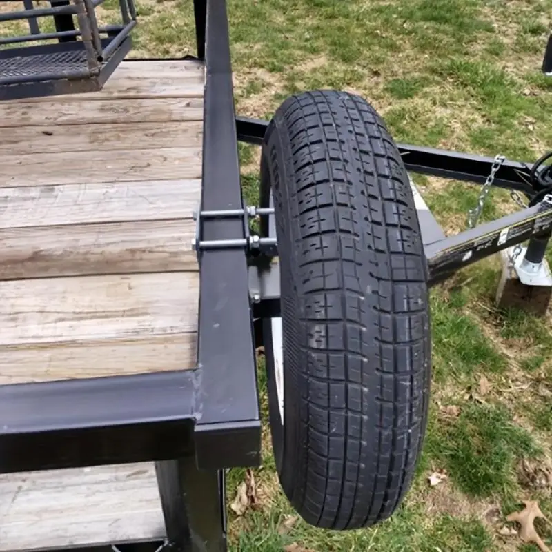 

Carbon Steel Spare Tire Carriers Universal For 4 & 5 & 6 Lugs Trailer Wheel D7YA