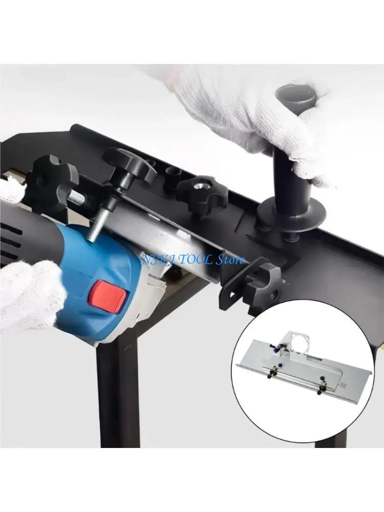 

L8RC Grinder Tile Chamfer Converter, 45 Degree Stainless Steel Tile Beveling Tool Enhanced Cooling and Dust Reduction