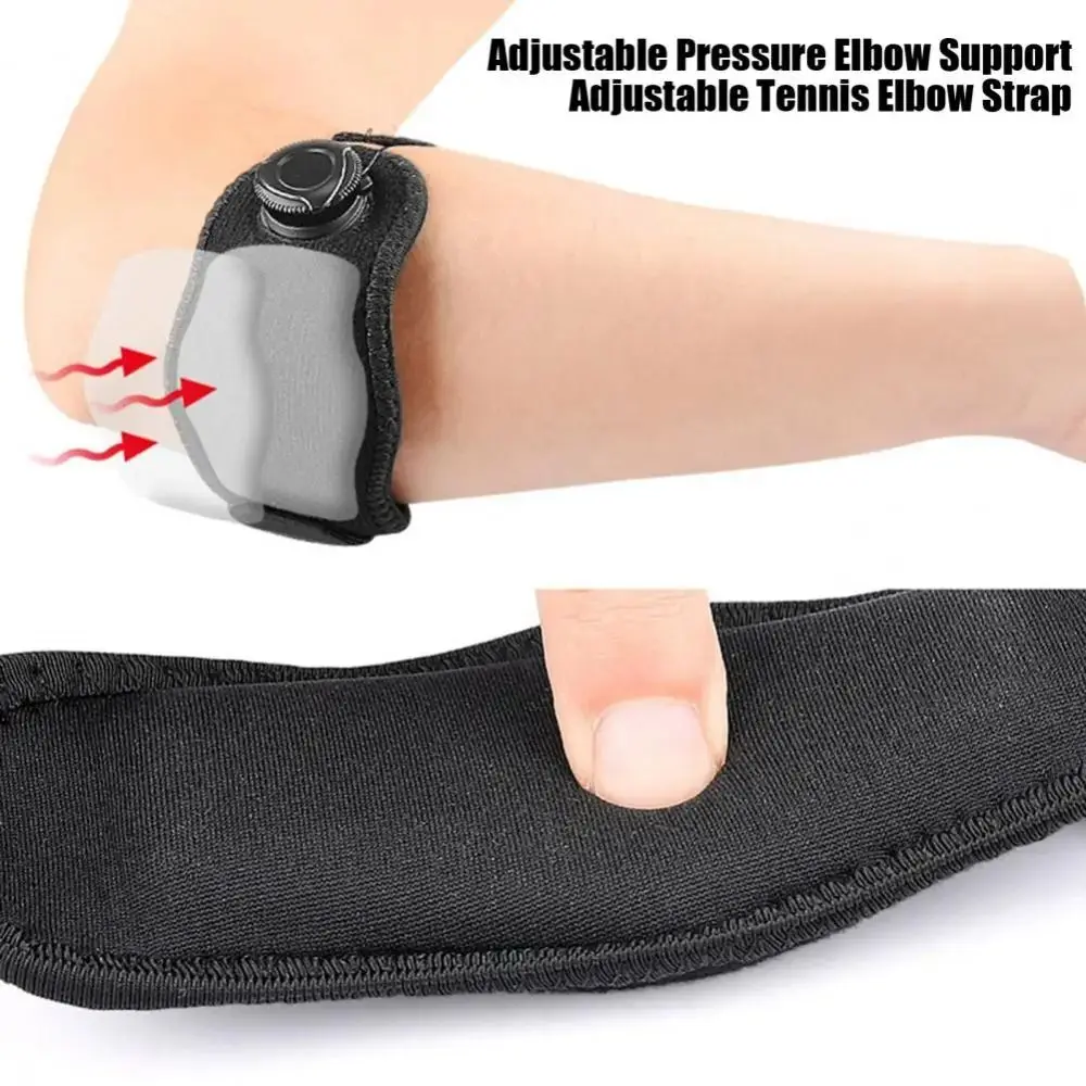 

Knob Adjustable Arm Support Band Pressurized Built-in Silicone Pad Tennis Elbow Brace Non-slip Breathable