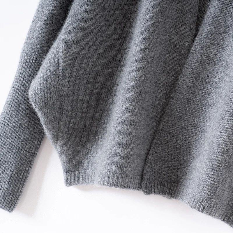 Luxury Women's Cashmere Sweater Shawl Loose Thicken Cardigan Autumn Winter 100% Cashmere Knitwear Batwing Sleeve  Sweater Coat