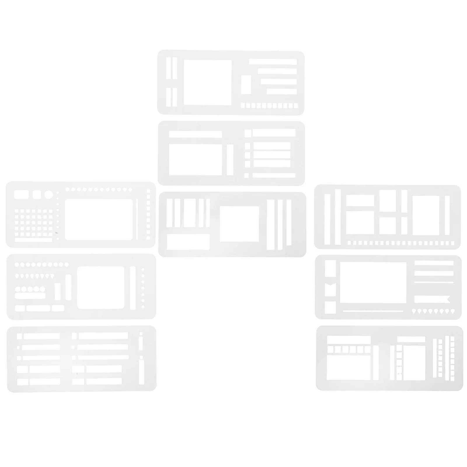 

3 комплекта гибких шаблонов для записей, трафареты-планировщики для ведения журналов, ежедневное планирование, задача, трекеры для привычек, точечная сетка, журналы, катушки