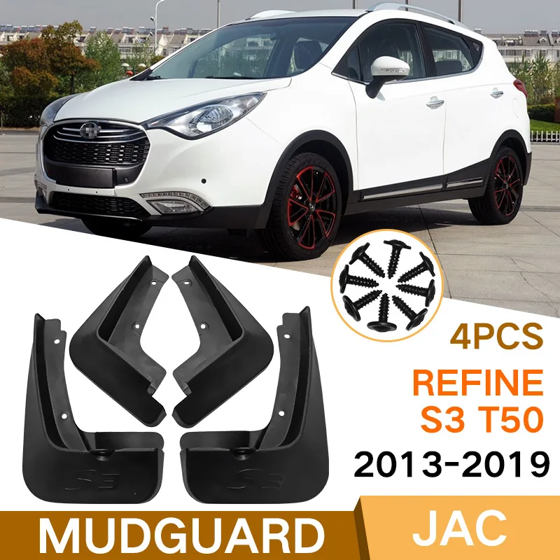 

For JAC Refine S3 T50 2013-2019 black car mudguard Reduce dust Resist tire dirt car accessories tools