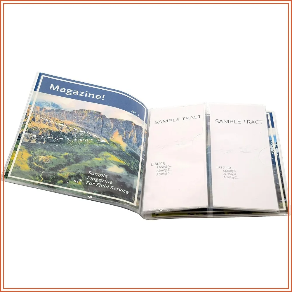 

Vinyl Magazine & Tract Organizer for Field Service - Durable & Clear