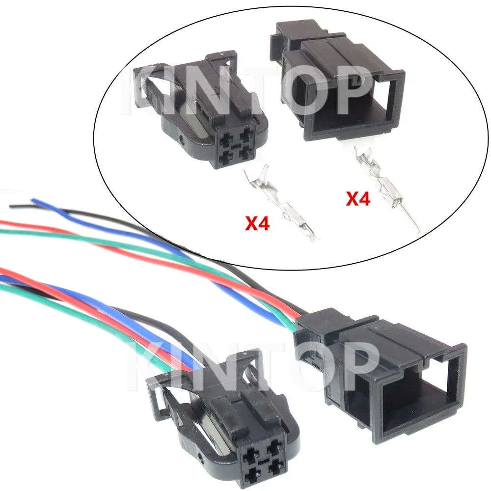 

1 Set 4 Pins AC Assembly Auto Taillight Electric Wire Connector 3B0972732 3B0972722 Car Male Female Docking Unsealed Socket