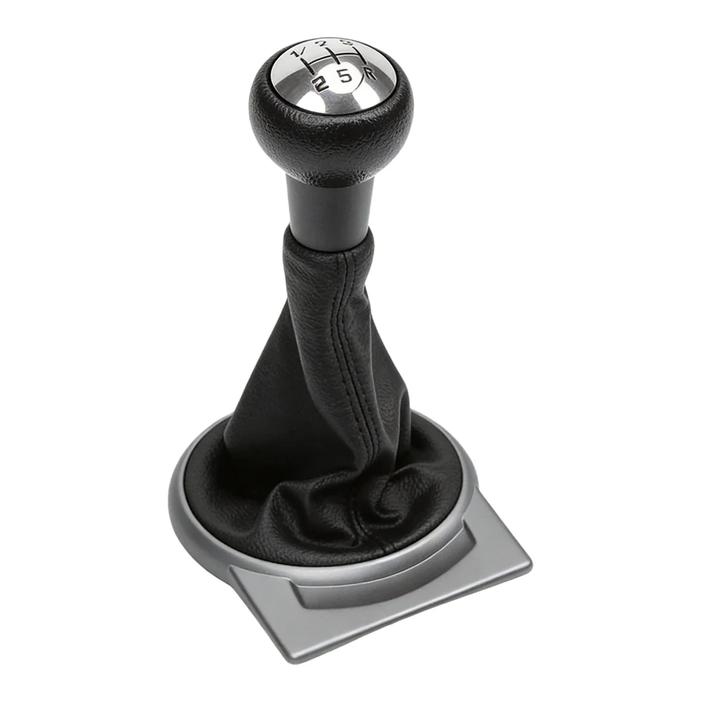 Shift Knob 5 Manual Gear Shift Knob With Gear Cover For C4 MK1 2004-2008 Plastic Artificial Leather Car Accessories Tools