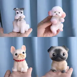 Handmade Silicone Cute Dog Kitten Super Soft Taba Squishy Toys Mochi Squeeze Toy Stress Relief Fidget Toy Mini Dog Ornament