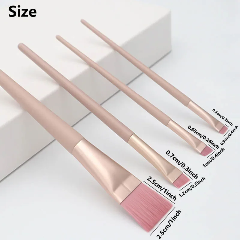 Blade Thin Eyebrow Brushes Pink Angled Concealer Eyeliner Brushes Portable Eyeshadow Makeup Brushes Cosmetic Facial Beauty Tools