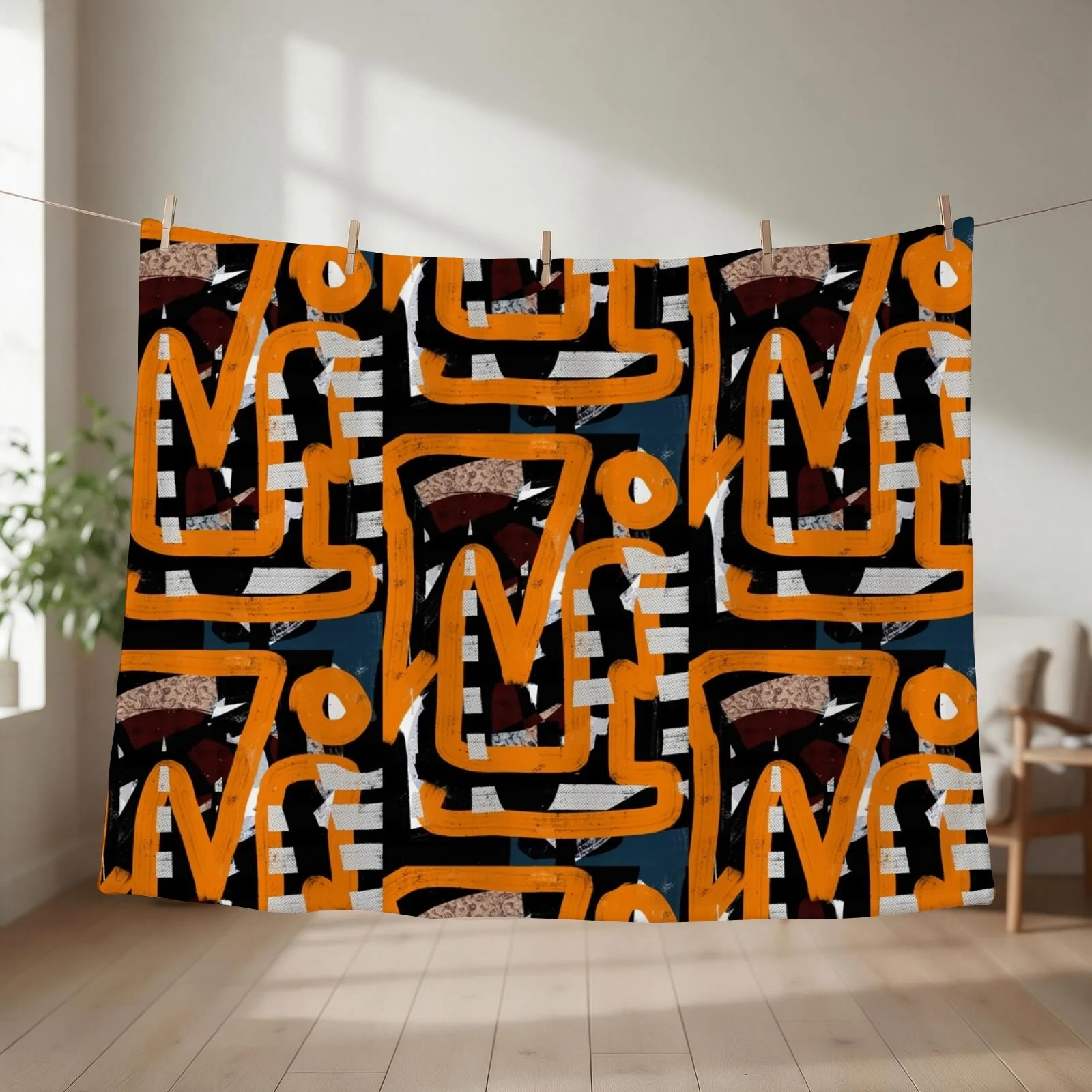 The Man Beside the Tree Throw Blanket couch cozy soft plush fuzzy picnic outdoor blanket