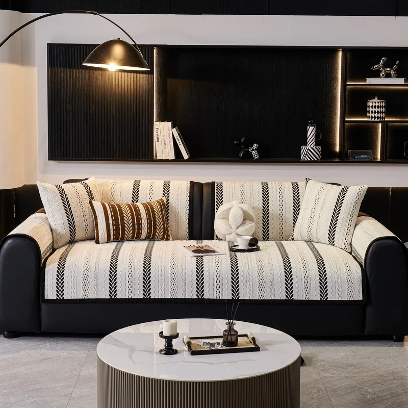 Chenille Sofa Covers Light Luxury Non-slip Sofa Towel Couch Cushion Four Season Universal for Living Room Modern Home Decor