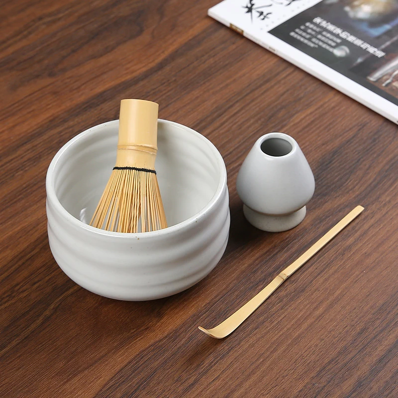 Tea Set Japanese Tea Set MatchaTea Standing Tea Dial Stirring Brush Bamboo Shaker Matcha Tea Set Bamboo Accessories