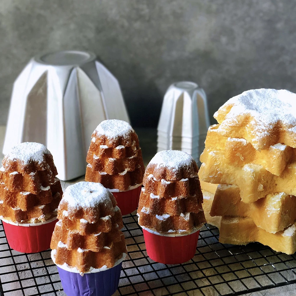 

4 Pcs Cake Mold Aluminum Alloy Baking Tools Mini Octagonal Pan Kitchen Accessories Easy Clean Gifts Cake Making Tool