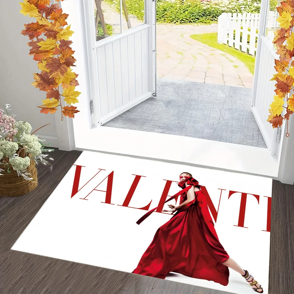 Rug for Bed Room Floor Carpet for Bedroom Valentino Logo House Entrance Mat Cute Room Decor Doormat Carpets Home Decoration Rugs