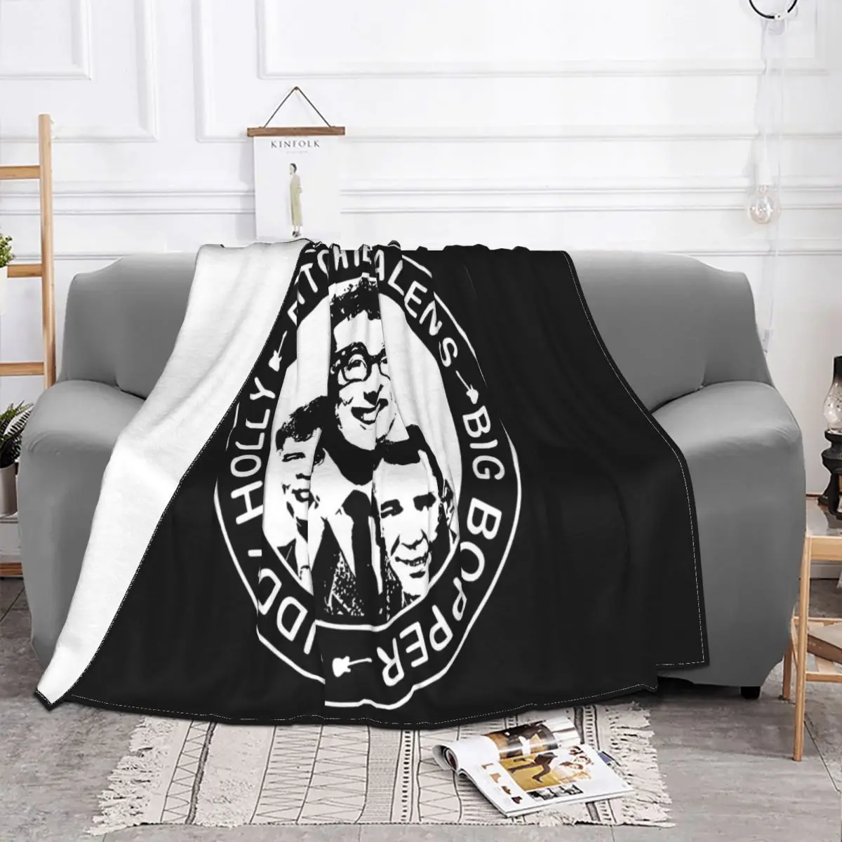 Buddy Holly Ritchie Valens Big Bopper Anime Bed Blankets Throw Blanket Custom Blanket Personalized Throw Blanket