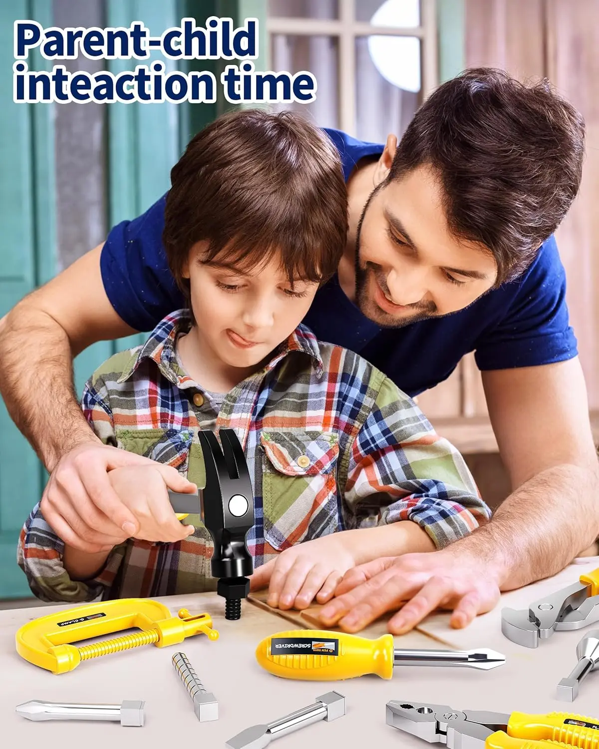 Pretend Tools Kit Kids 45PCS Set Play Repair Tool Set Plastic Construction Toys with Screwdrivers for Toddler Boys Girls Child