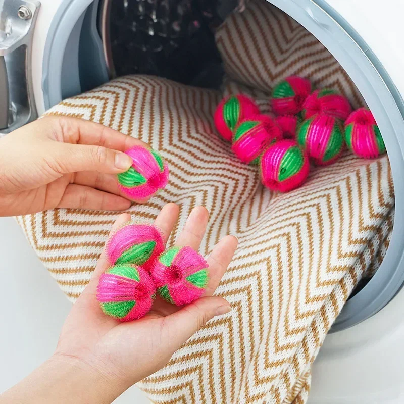 Bola mágica de nailon para quitar el pelo, herramienta de limpieza de ropa reutilizable, lavadora, de pelo de gato y perro atrapador, 6 piezas