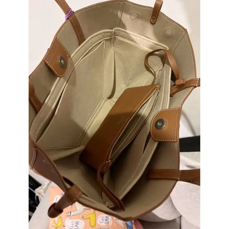 Forro de inserção do organizador do saco apto para cyme ou cyme mini tote, bolsa de armazenamento e organização forro interno bolsa manter shaper