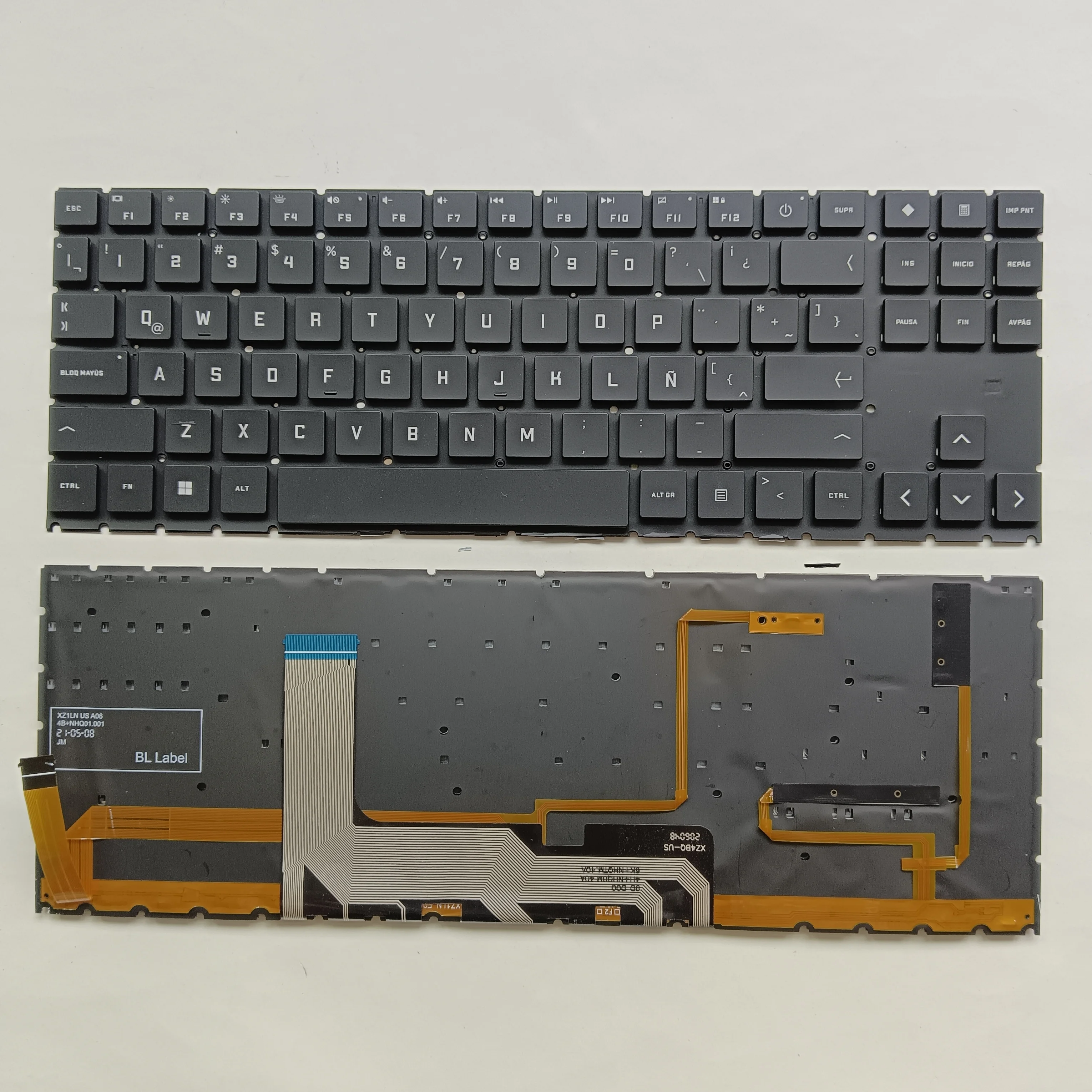 Imagem -02 - Teclado Retroiluminado Rgb para hp Oled 15 15en 15-en 15-ek Tpn-q238 Tpn-q236 16-b Q265 15-ek000 sp la Espanhol Novo