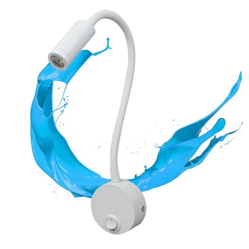 

Настенный светильник для чтения мощностью 3 Вт, гибкая светодиодная лампа на гибкой стойке для спальни, офиса, верстака, студийная лампа для чтения-A42I