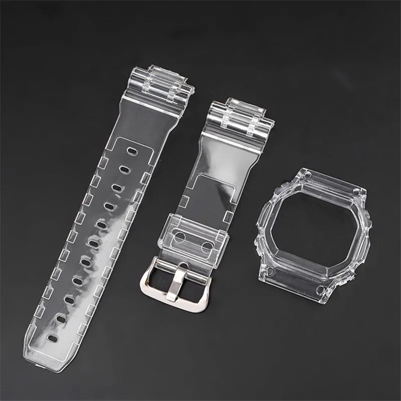 Resin Watch Strap+Case for Casio G-Shock Small Square DW-5600/5000 GW-M5610 G-5600 GLX-5600 Refit Wrist Band Bracelet Accessorie