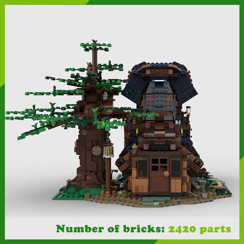 MOC Building Blocks Tree House Fairy Tale Shoe House Model DIY Assemble Bricks Creative Display Collection Toys Gifts 2420PCS