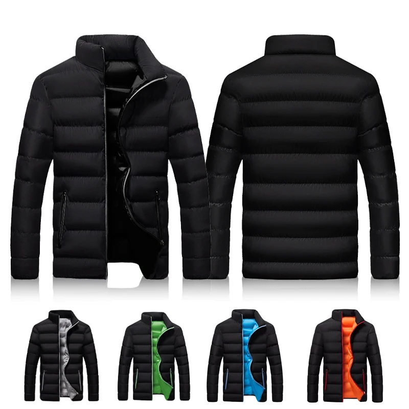 Mannen Windjack Katoen Gewatteerde Jas Casual Sport Herfst Winter Heren Stand Kraag Warme Dikke Parka Jas 6XL