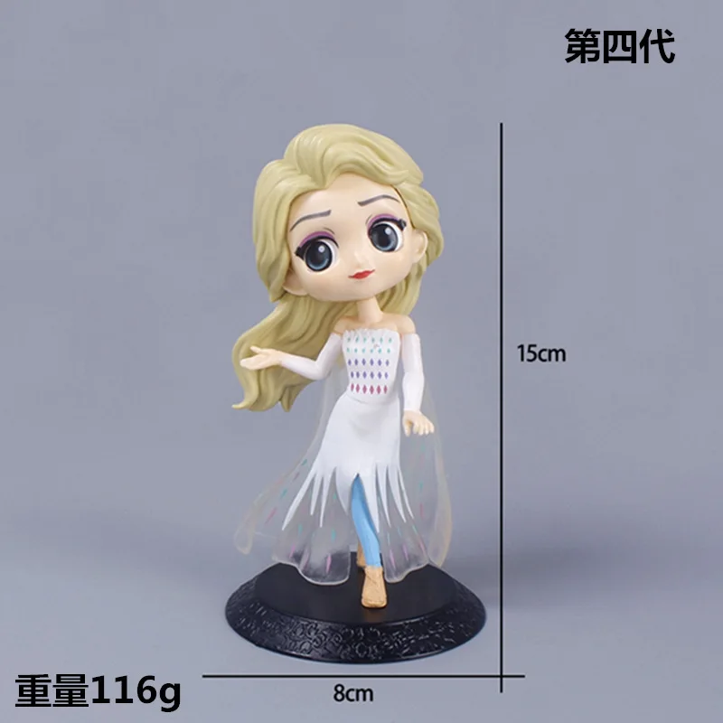 Figurine Disney la reine des neiges ElposketQ, 15cm, modèle mignon, ornement, princesse Elsa Anna, poupée Anime, jouet en vinyle, cadeau Surprise d'anniversaire pour filles