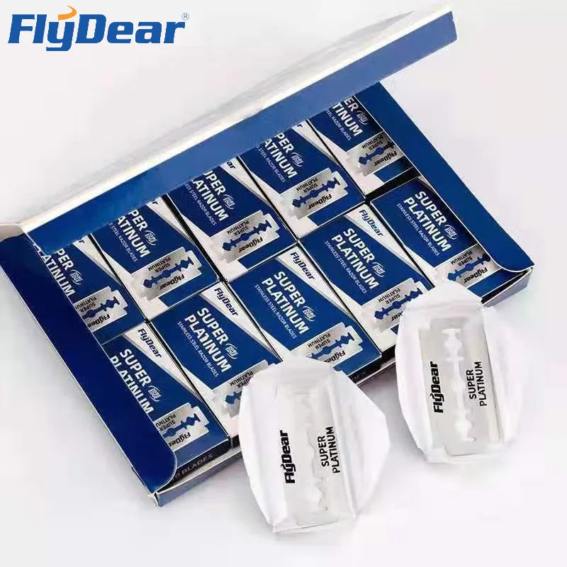 FLYDEAR 10-1000 قطعة شفرة حلاقة مكشطة من الفولاذ المقاوم للصدأ للتنظيف دون الصدأ ماكينة حلاقة الرأس المدمجة والمحمولة للرجال الأصلع #6