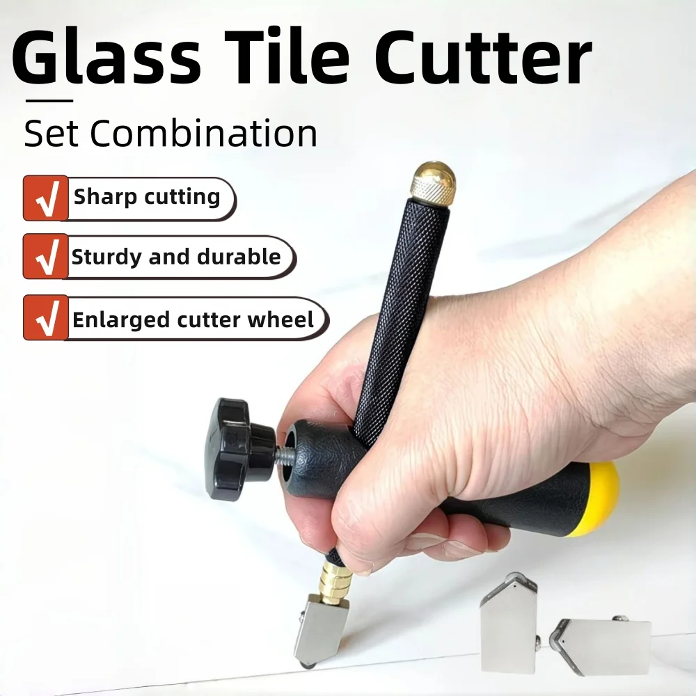 

Новый набор из 5 шт., профессиональный отрезной круг для стекла, ручной инструмент для резки стекла 2-12 мм, стеклорез, резак для керамической плитки, тип металлической ручки