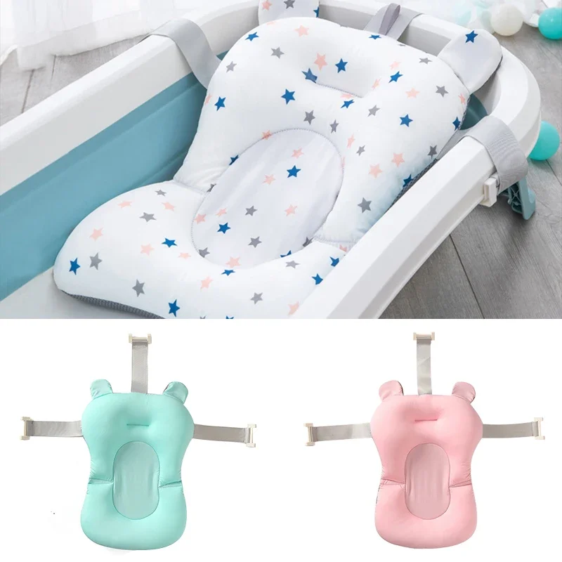 Cartoon Baby Shower Bath Tub Pad Non-Slip Bathtub Mat Newborn Safety Security Bath Support Cushion Soft Bath Tub Baby