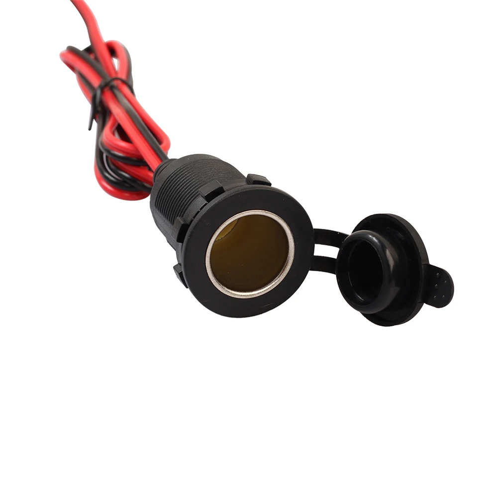 Female Car Cigar Cigarette Lighter Socket 12/24V DC Car Cigarette Lighter Socket Adapter Cable Modified Accessories