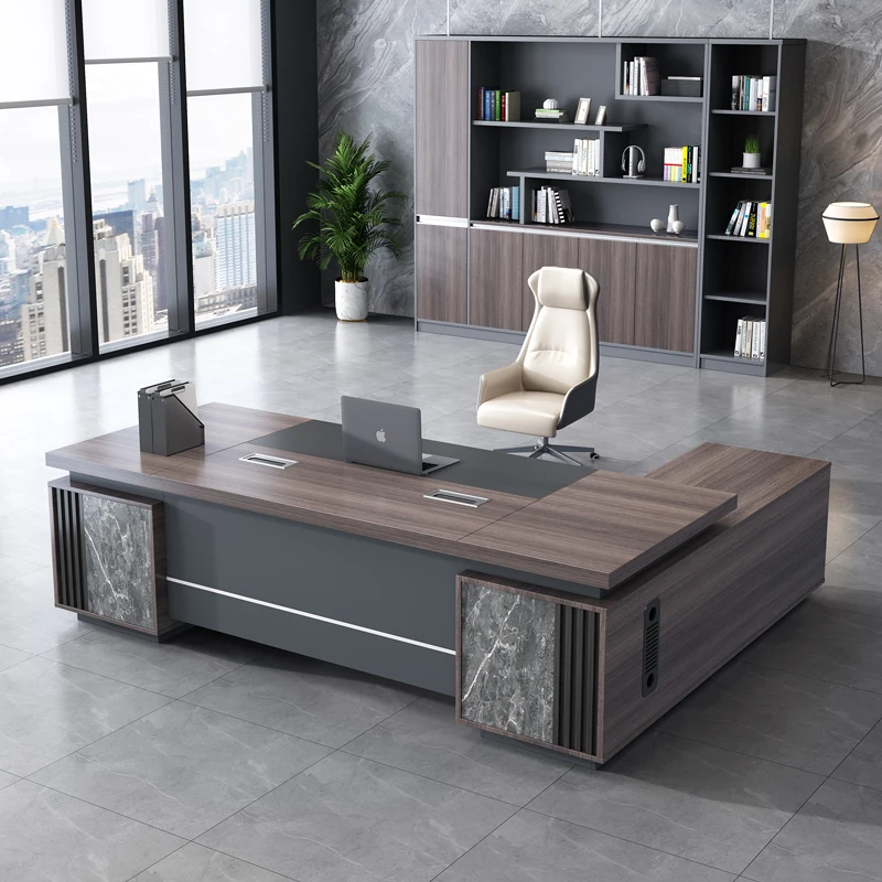 

Drawers Workstation Office Desks Writing Long Home L Shape Pullout Under Office Table Luxury Tavolo Scrivania Ufficio Furniture