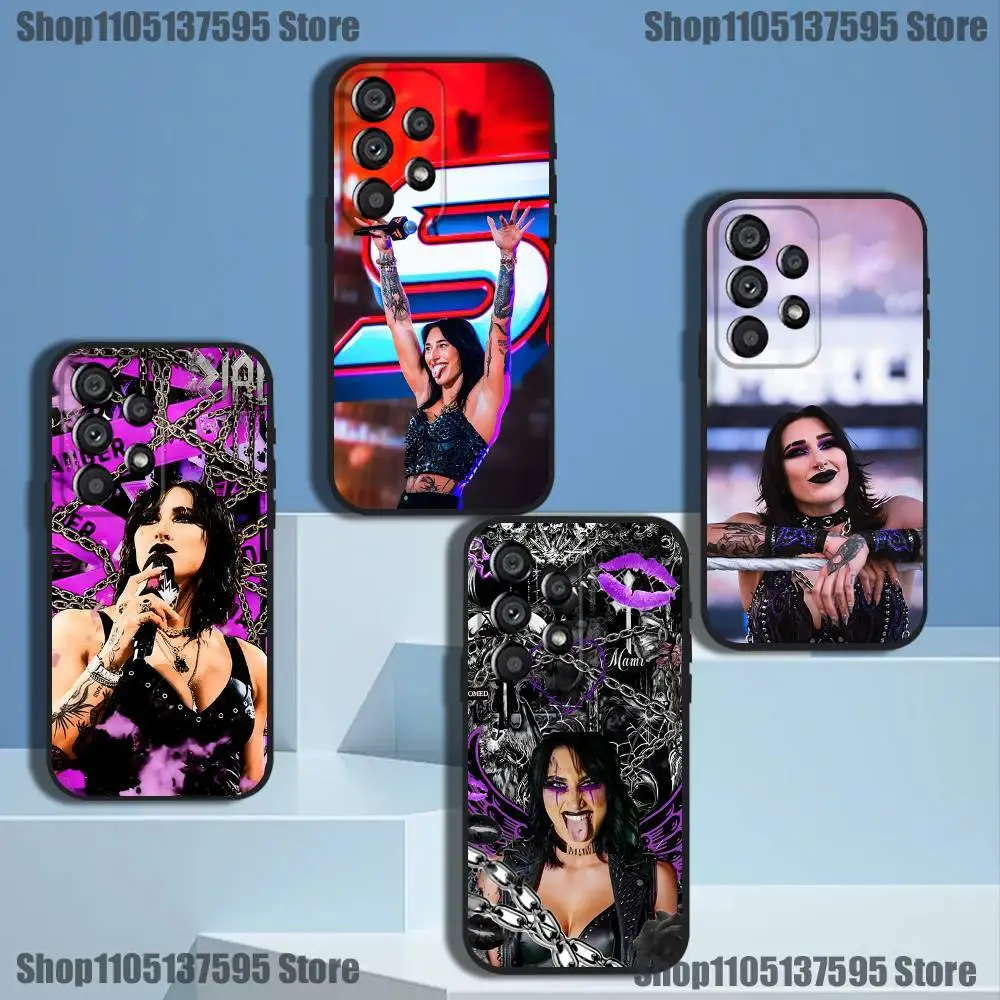 

Cool R-Rhea Ripley Wrestler Phone Case For Samsung Galaxy A20,A21s,A22,A31,A32,A52,A53,A72,73,A80 Soft Black Cover