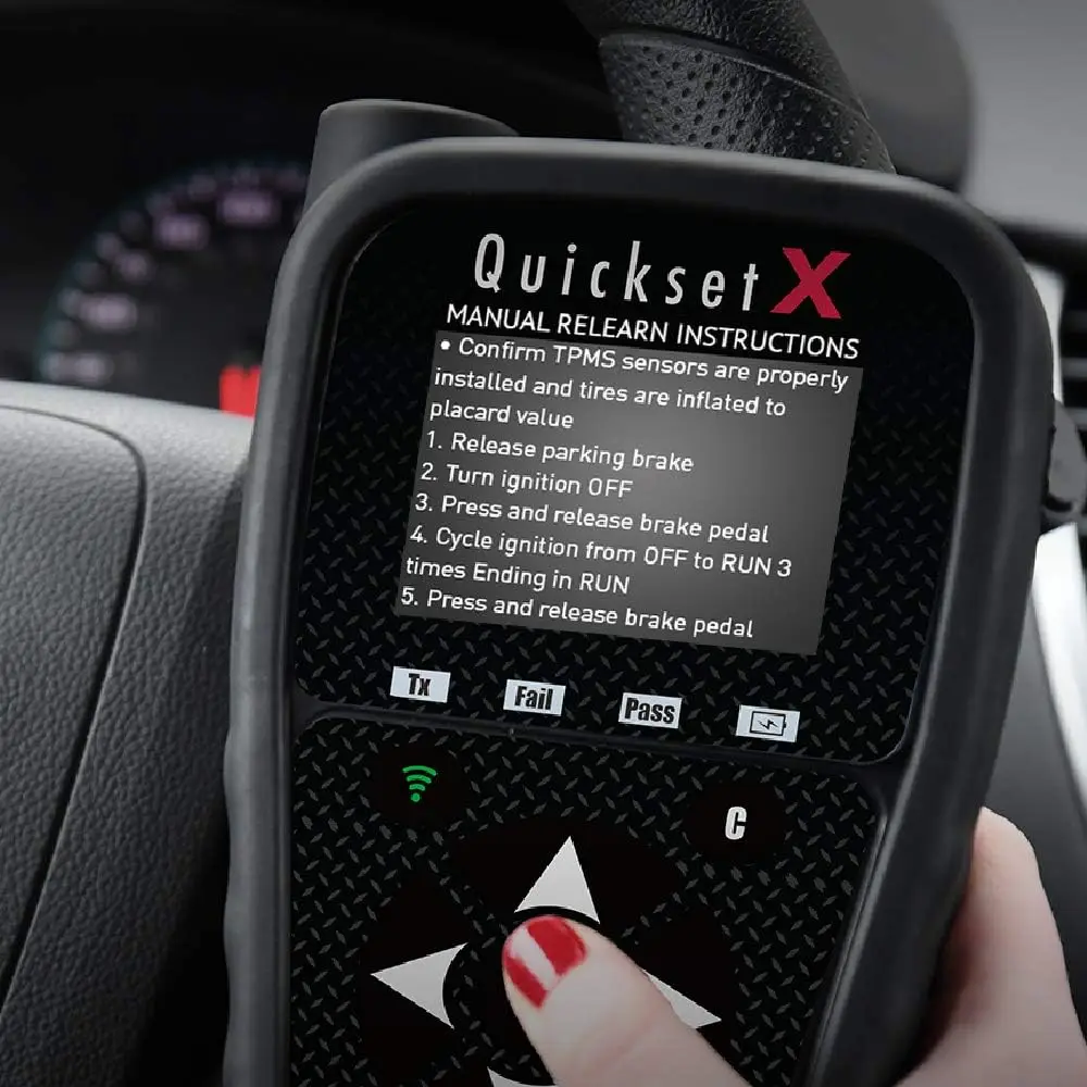 أداة تشخيص ضغط الإطارات QuickSet X لجميع المواسم لميكانيكي إصلاح صيانة السيارات يستخدم قطع غيار وإكسسوارات السيارات