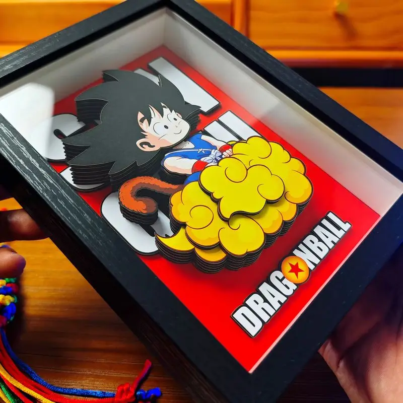 

Stock Dragon Ball Handmade 3d Painting Figure Model Playing 3d Decorative Hanging Picture Desktop Peripheral Ornament Gifts Toys