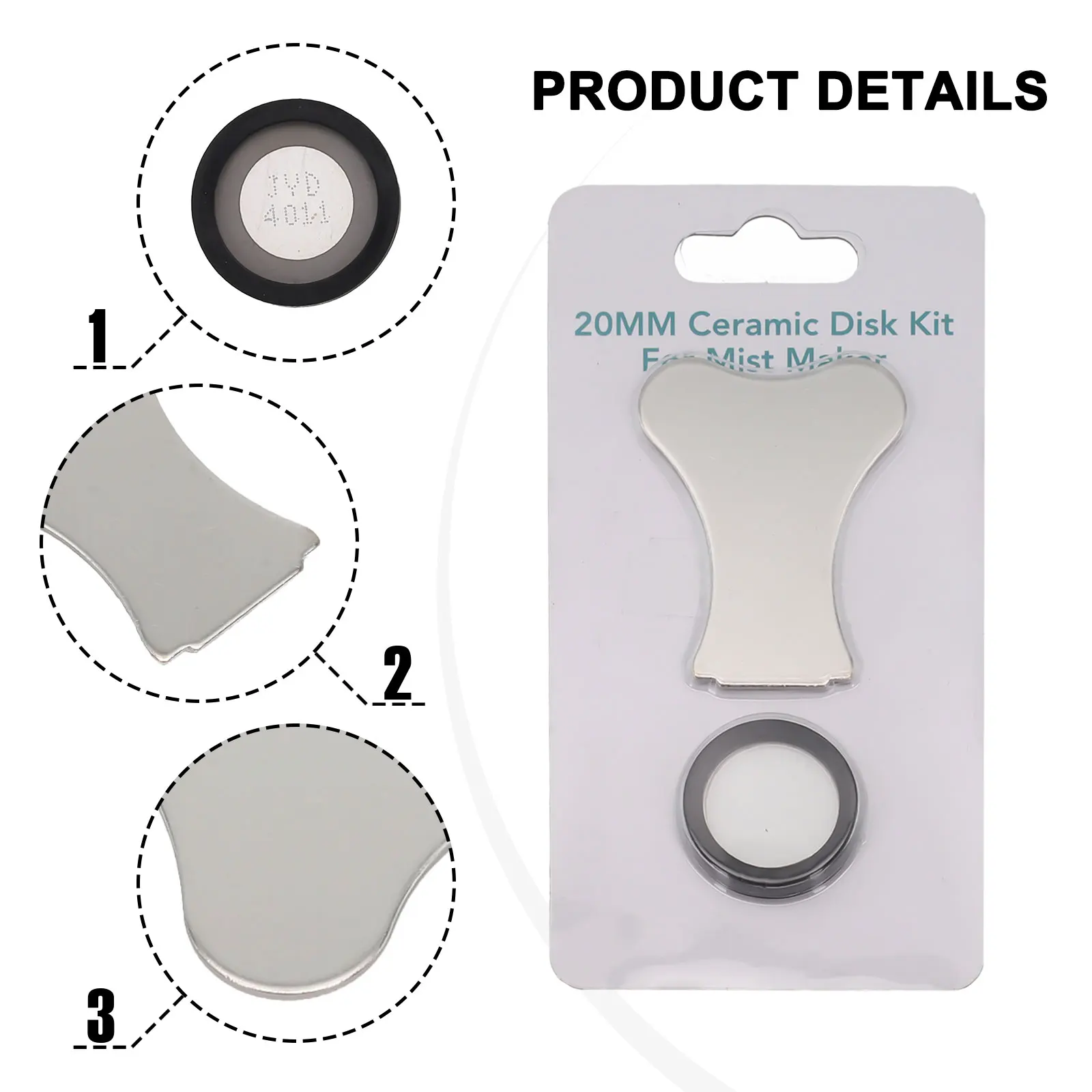 20mm Pottery Disc Humidifier Disc Replacement Household Humidifiers 1.70MHz Frequency Pottery Disc Efficient Atomization