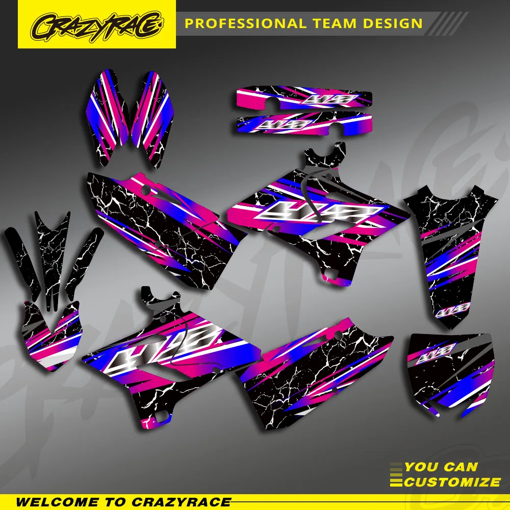 لياماها YZ125 YZ250 125 YZ 2015 2016 2017 2018 2019 2020 2021 موتوكروس مخصص الرسومات شخصية ملصقات مصورة كيت