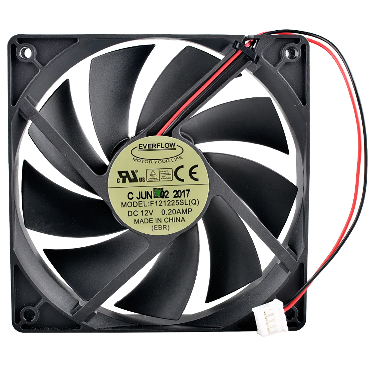 

F121225SL 12V 0.20A 12025 1200 RPM chassis power supply, silent cooling fan