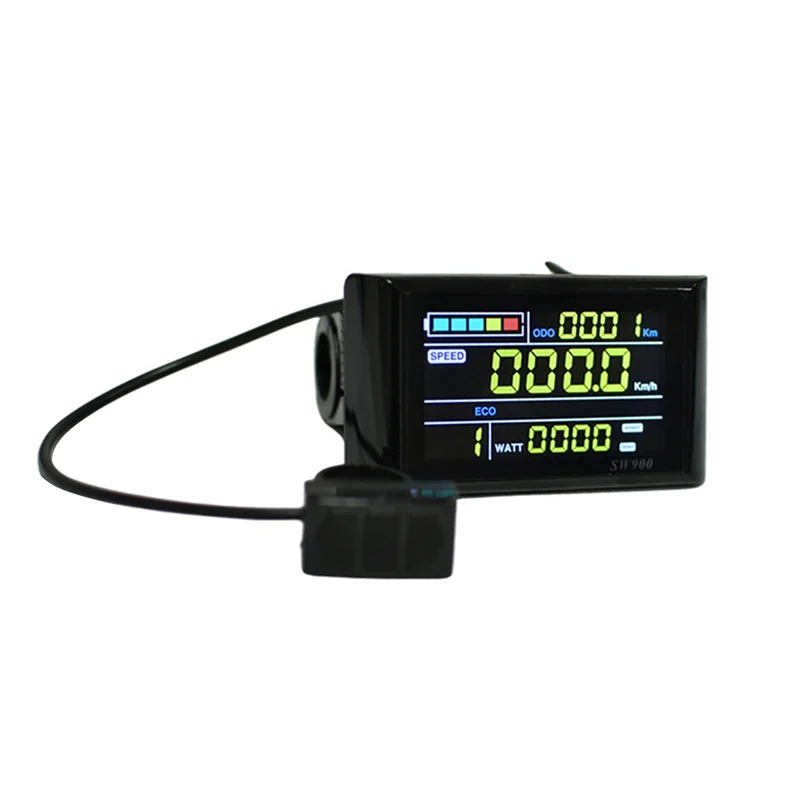 SW900 Colour Screen Ebike LCD Display 24V/36V/48V/60V/72V E-Bike LCD Meter Panel Display Ebike Accessories A