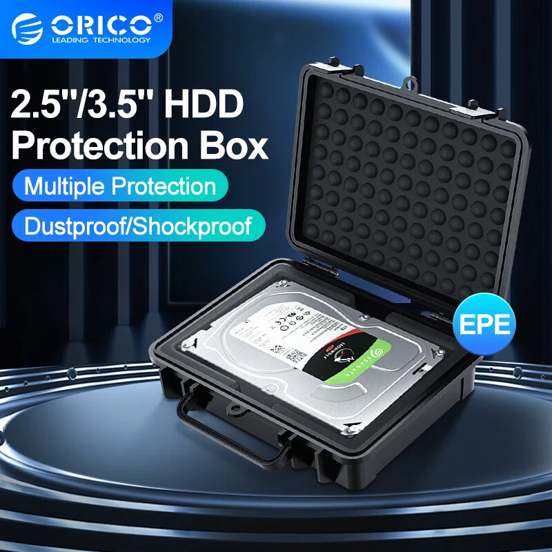 ORICO 3.5 Inch Hard Disk Box Portable Hard Disk Case Suitable for Hard Disk Storage Protection Storage Case with Label Design