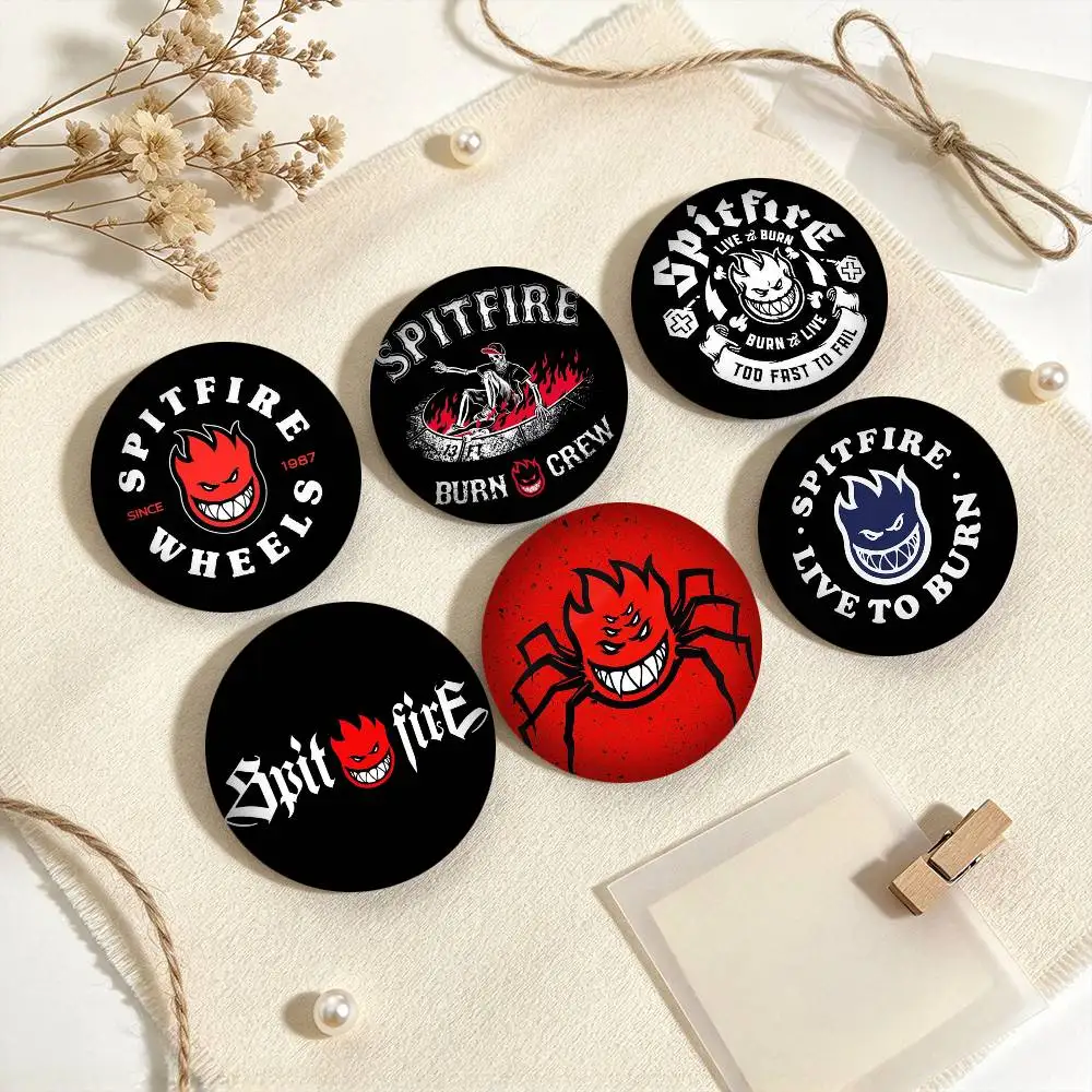 S-Spitfire Wheels C-Cartoon Logo  25mm 32mm 44mm 58mm 75mm Brooches Badges Pins for Accessories Gift