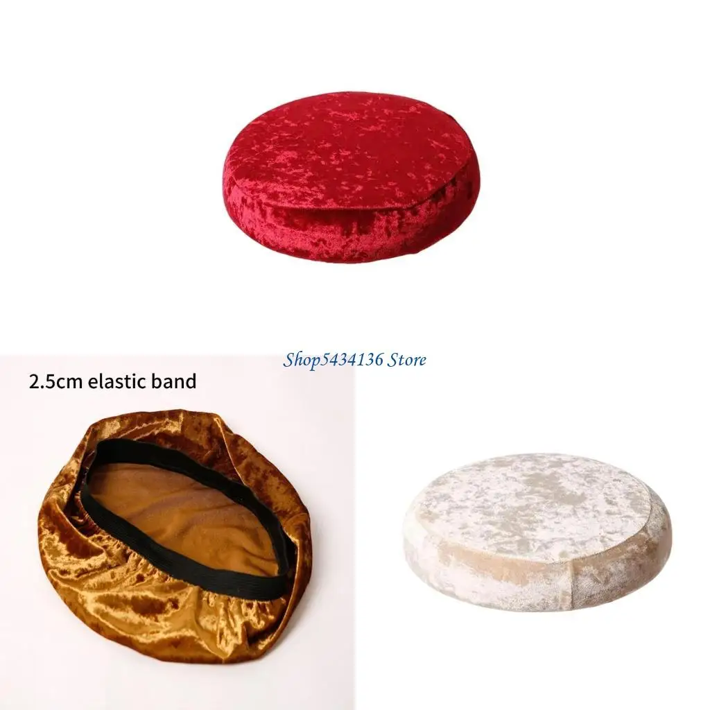H7ED Elastic Round Stool Cover Elegant Stool Chair Space Decoration For Most Standard Round Stools Fit 28-35cm Durability