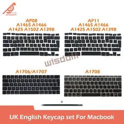 Laptop UK Layout Keycaps Keys For Macbook A1466 A1502 A1707 A1989 A2337 A2338 A2141 A2681 A2442 A2681 A2941 Keyboard Repair