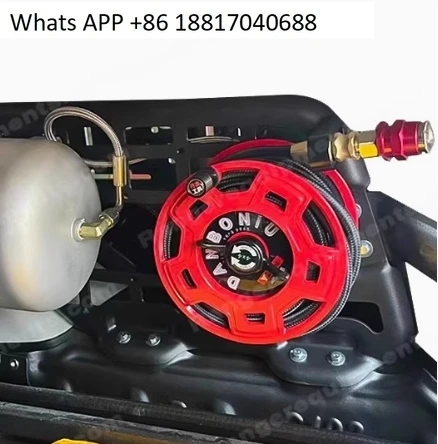 All-Terrain with Auto Retract Air Pump Hose Reel Pump Tube Storage Artifact for Off-road Pump Inflation Tube Storage 7M Pipe