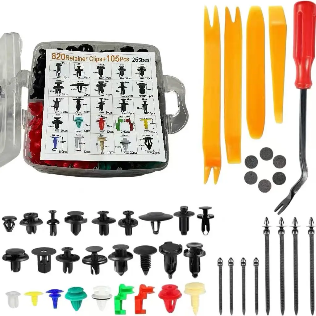 925Pcs Auto Retainer Clips 26 Size Universal Auto Fasteners Kit With Removal Tools For Door Bumper Fender