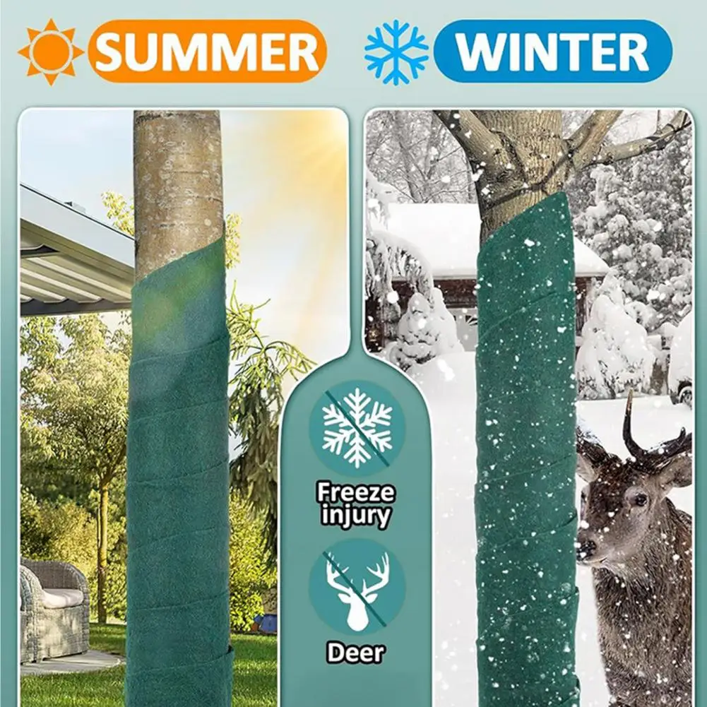Tree Trunk Sunblock Cover Breathable Tree Wrap for Freeze Protection 49.2 Ft Plant Cover for Gardeners Orchard Winter for Trees