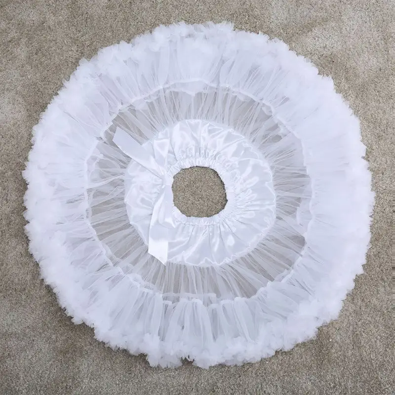 Women Lolita Skirt Cosplay Petticoat Puffy Layered Ballet Tutu Skirt Bow Underskirt Lush Skirt for Women Legal Lolita Video